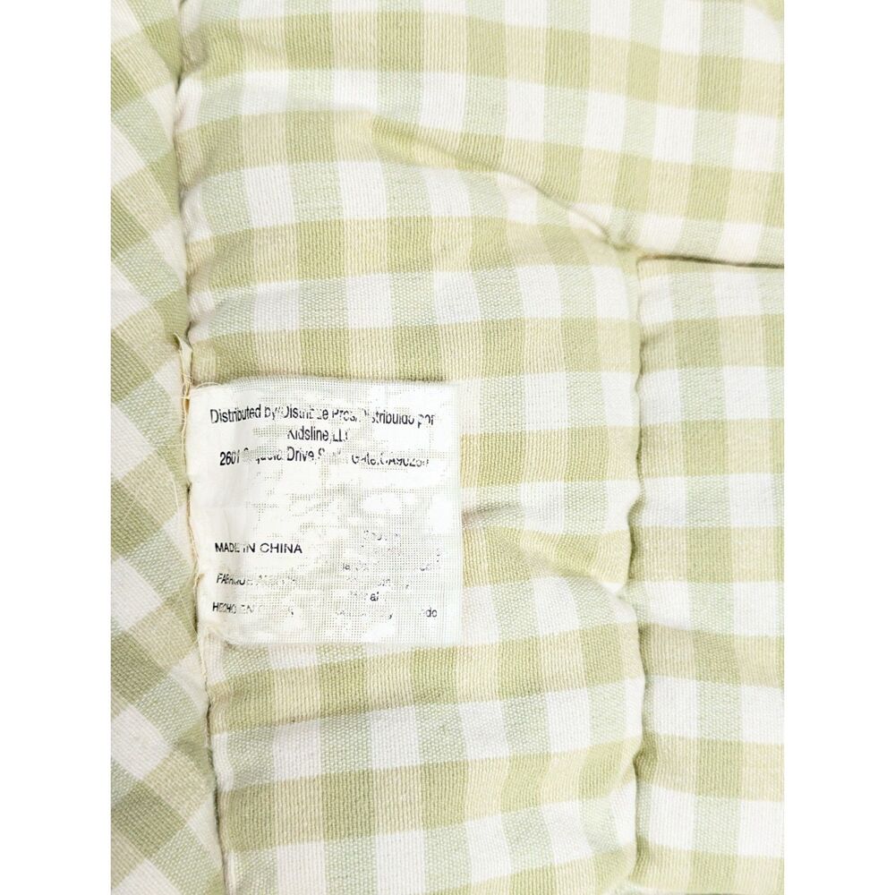 Vintage Winnie the Pooh Disney Crib Blanket Wall Hanging Cream Sage Embroidery - Picture 9 of 12